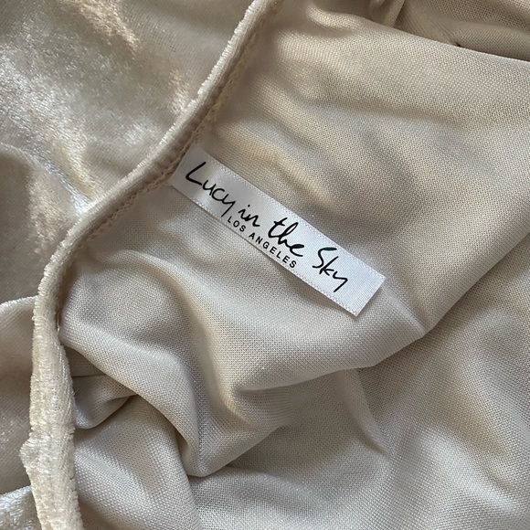 Lucy In The Sky Velvet Twist Front Maxi Prom Dress - Picture 4 of 8